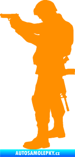 Samolepka Voják 002 levá oranžová