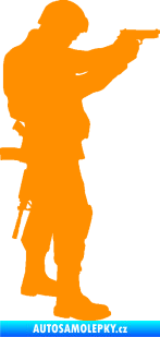 Samolepka Voják 002 pravá oranžová