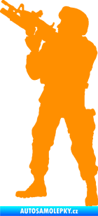 Samolepka Voják 004 levá oranžová