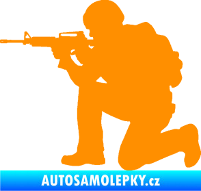 Samolepka Voják 007 levá oranžová
