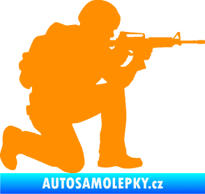 Samolepka Voják 007 pravá oranžová