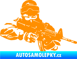 Samolepka Voják 009 pravá oranžová