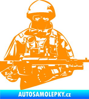 Samolepka Voják 013 pravá oranžová