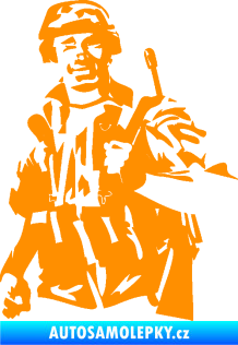 Samolepka Voják 014 levá oranžová