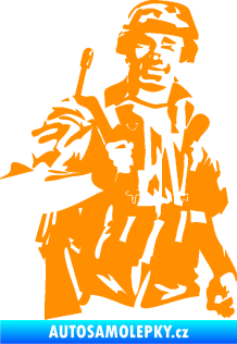 Samolepka Voják 014 pravá oranžová