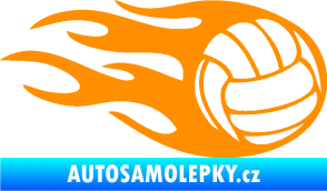 Samolepka Volejbalový míč 002 pravá oranžová