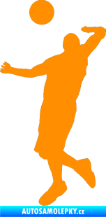 Samolepka Voleybal 001 levá oranžová