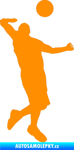 Samolepka Voleybal 001 pravá oranžová