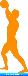 Samolepka Voleybal 015 levá oranžová