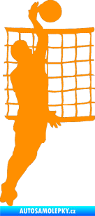 Samolepka Voleybal 016 pravá oranžová