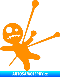 Samolepka Voodoo panenka 002 levá oranžová