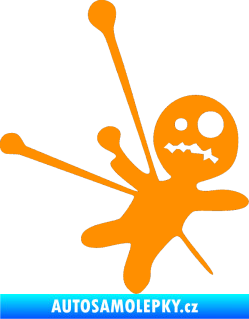 Samolepka Voodoo panenka 002 pravá oranžová