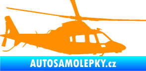Samolepka Vrtulník 004 pravá helikoptéra oranžová