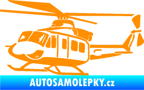 Samolepka Vrtulník 010 levá helikoptéra oranžová