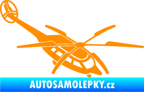 Samolepka Vrtulník 011 pravá helikoptéra oranžová