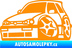 Samolepka VW Golf 3 karikatura levá oranžová