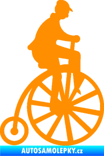 Samolepka Vysoké kolo 001 pravá retro oranžová