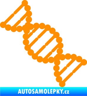 Samolepka Vzorec DNA levá oranžová