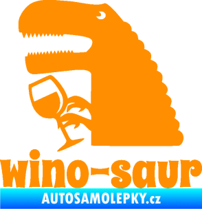 Samolepka Wino - saur 001 levá vínečko oranžová