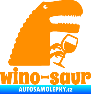 Samolepka Wino - saur 001 pravá vínečko oranžová