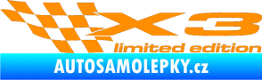 Samolepka X3 limited edition levá oranžová