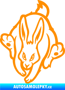 Samolepka Zajíc 002 levá  oranžová