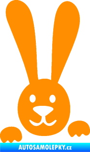 Samolepka Zajíc na bok 002 levá oranžová
