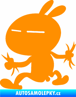 Samolepka Zajíc Tuzki 001 levá oranžová