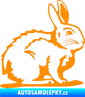 Samolepka Zajíček 001 pravá oranžová