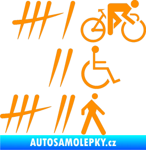 Samolepka Zářezy 001 pravá oranžová