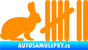 Samolepka Zářezy 003 zajíc oranžová