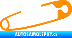 Samolepka Zavírací špendlík 001 pravá  oranžová