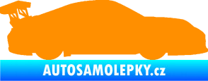 Samolepka Závodní auto 001 pravá oranžová