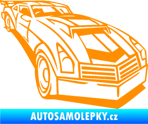 Samolepka Závodní auto 003 pravá oranžová