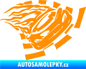 Samolepka Závodní auto 004 pravá oranžová