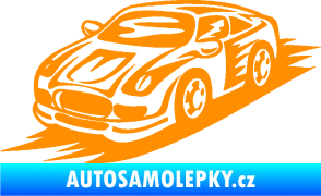 Samolepka Závodní auto 006 levá oranžová