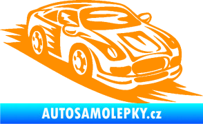 Samolepka Závodní auto 006 pravá oranžová