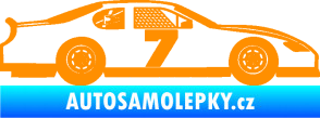 Samolepka Závodní auto 008 oranžová