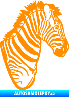 Samolepka Zebra 001 pravá hlava oranžová