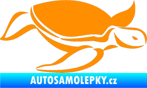 Samolepka Želva 002 pravá oranžová