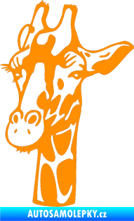 Samolepka Žirafa 001 levá oranžová
