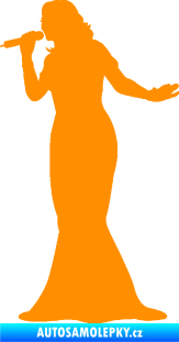 Samolepka Zpěvačka 001 levá oranžová