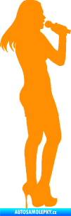 Samolepka Zpěvačka 002 pravá oranžová