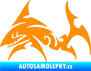 Samolepka Žralok 002 levá oranžová