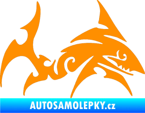 Samolepka Žralok 002 pravá oranžová