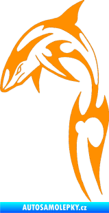 Samolepka Žralok 003 levá oranžová