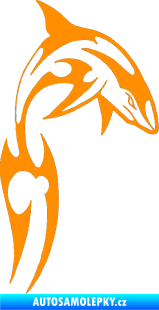 Samolepka Žralok 003 pravá oranžová