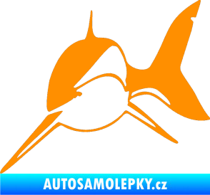 Samolepka Žralok 004 levá oranžová