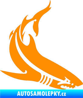 Samolepka Žralok 005 pravá oranžová
