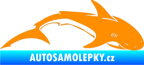Samolepka Žralok 007 pravá oranžová